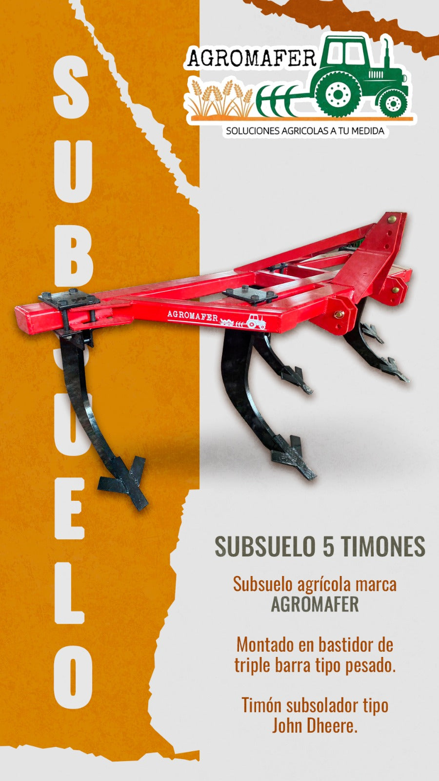 SUBSUELO ESCARIFICADOR DE 5 TIMONES